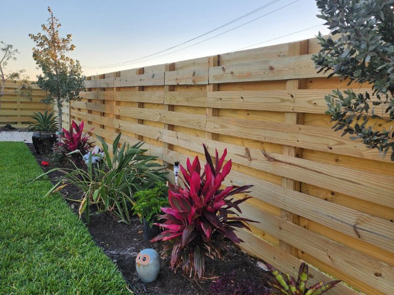 Fence industry featured photo of the day: Transform your outdoor space with our elegant and durable horizontal fencing. 