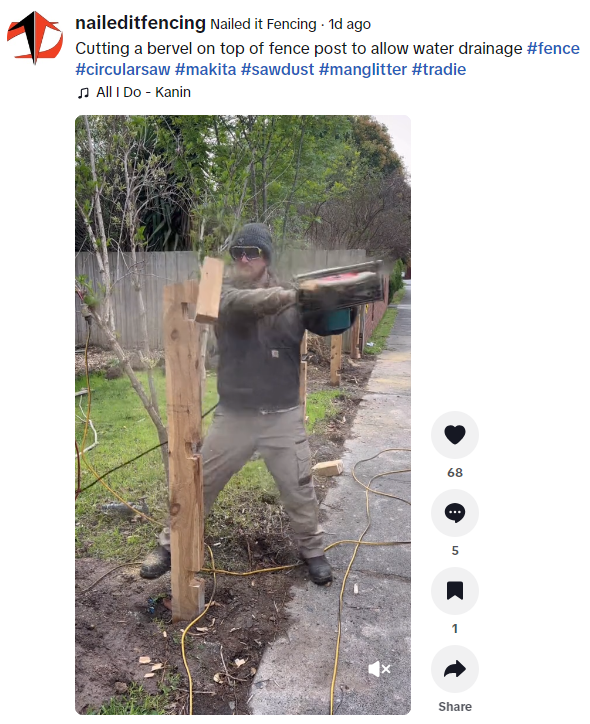 Featured Fence Industry TikTok Post from Today